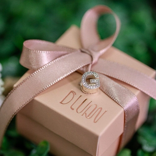 Berloque Prata 925 Letra G Com Zircônias Brancas