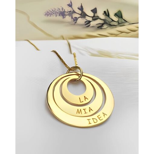 Pingente Prata 925 Gravação Personalizada Argola
