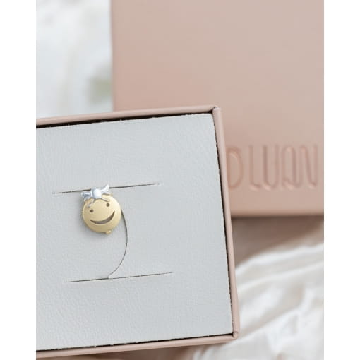 Pingente Ouro 18K Rostinho Menina Com Laço