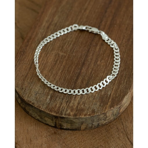 Pulseira Masculina Prata 925 Grume 21 CM