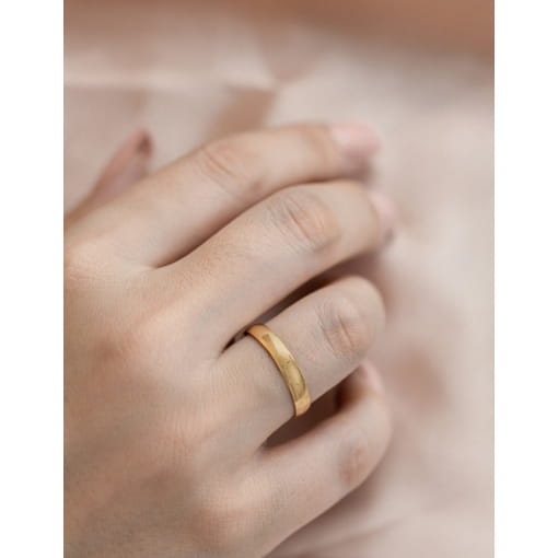 Par De Alianças Ouro 18K Abaulada 3.4MM