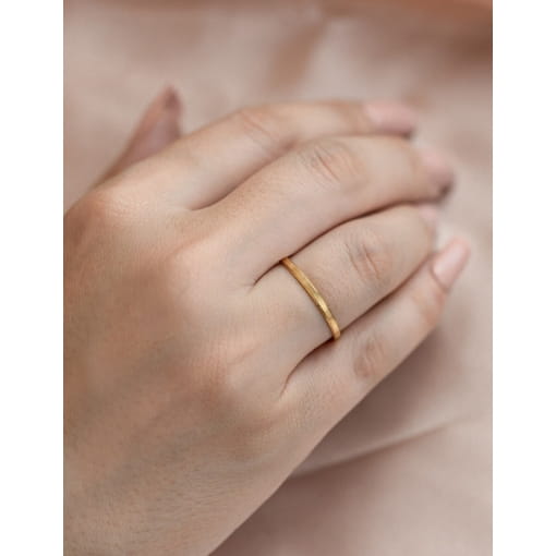 Par De Alianças Ouro 18K Reto Com Chanfros