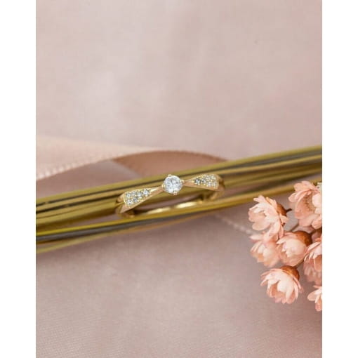 Anel Solitário Ouro 18K Com Zircônia 3MM