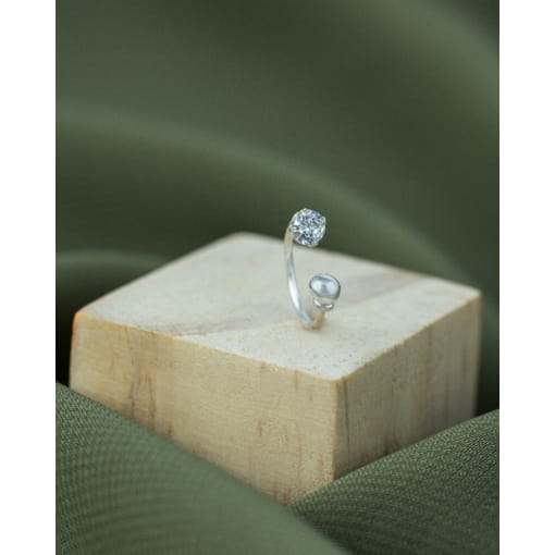 Piercing Helix Prata 925 Argola Com Zircônia Branca