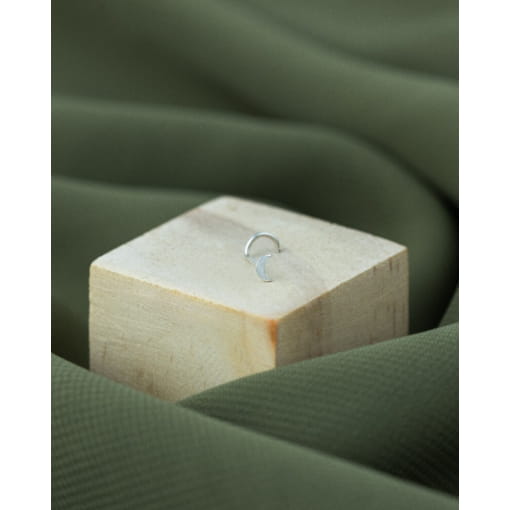 Piercing De Nariz Prata 925 Meia Lua