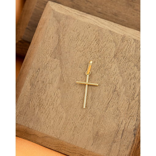 Pingente Ouro 18K Cruz Palito