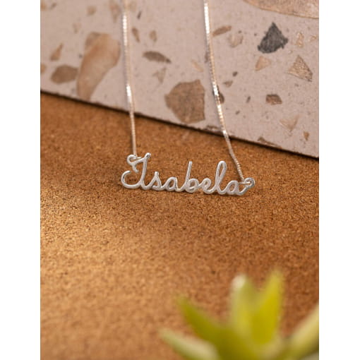 Colar Prata 925 Manuscrito Personalizado