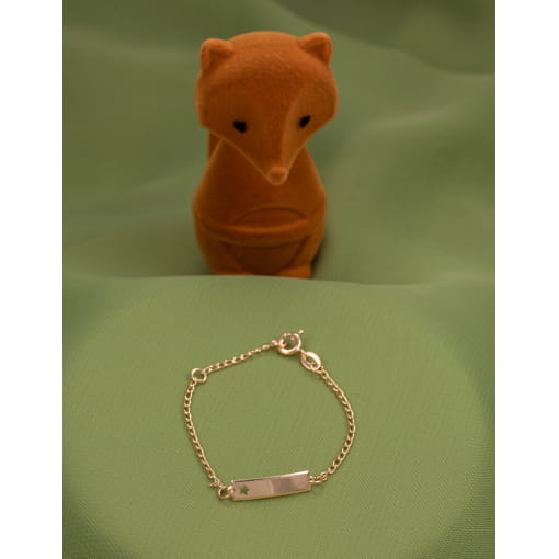 Pulseira Infantil Banhada A Ouro 18K Chapinha Estrela