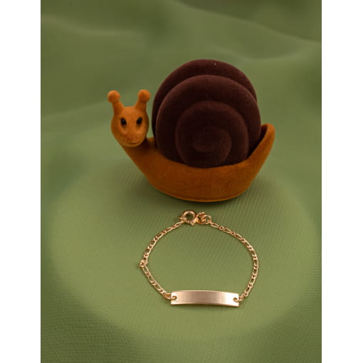 Pulseira Infantil Banhada A Ouro 18K Chapinha Opção Gravação