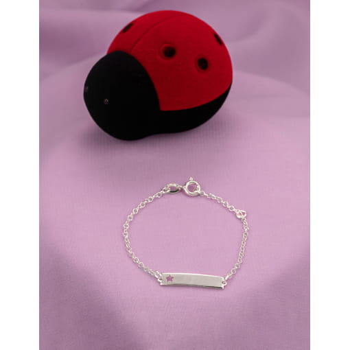 Pulseira Infantil Prata 925 Chapinha Estrela