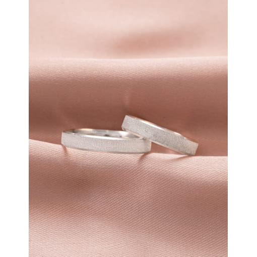 Par De Alianças Prata 925 Diamantado e Chanfrado 4 MM