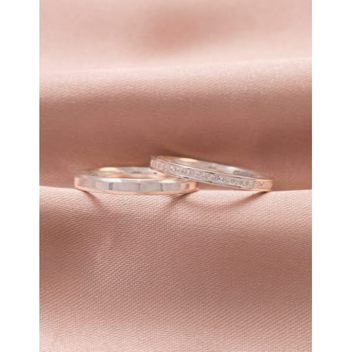 Par De Alianças Prata 925 Lisa Zircônias Brancas Internas 3 MM