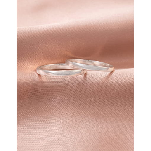 Par De Alianças Prata 925 Abaulada 2.3 MM