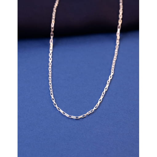 Corrente Masculina Prata 925 Elos Quadrados 50 CM