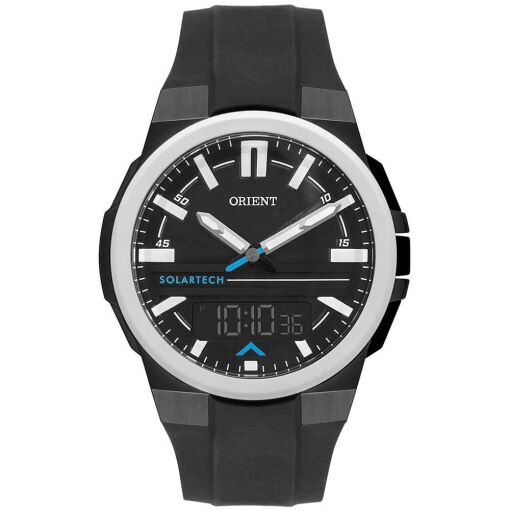 RELÓGIO ORIENT SOLARTECH MASCULINO ANADIGI MTSPA003 PRETO_BRANCO