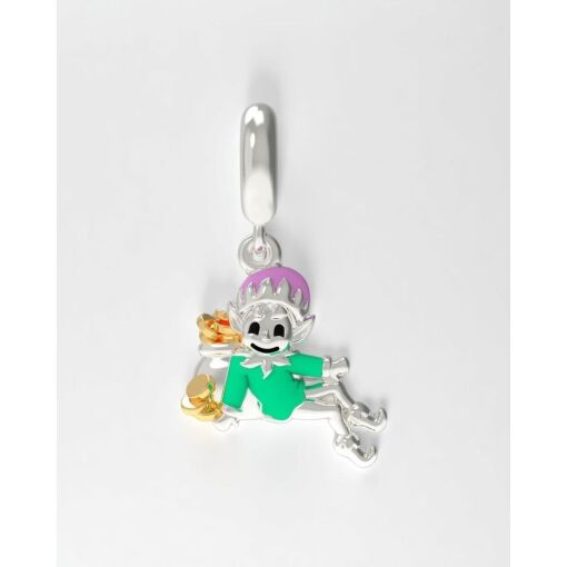 Berloque Prata 925 Link Duende Aquário