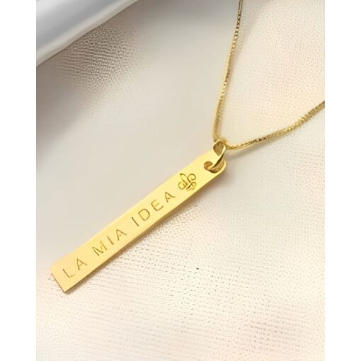 Pingente Prata 925 Gravação Personalizada Plaquinha