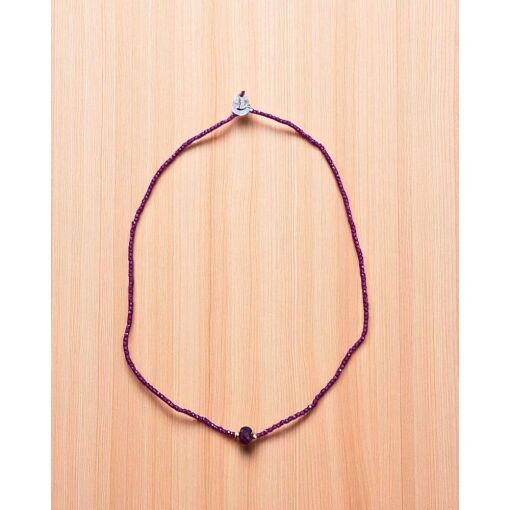 Colar Prata 925 Com Coríndon Vermelho