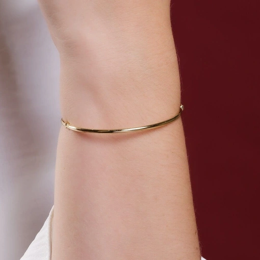 Bracelete Banho de Ouro 18k Liso