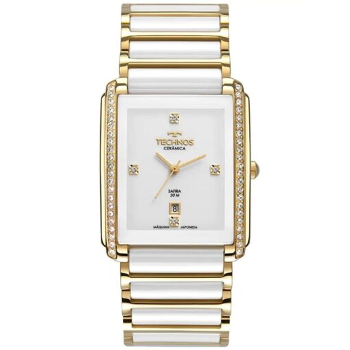Relógio Technos Feminino Ceramic/Saphire Dourado GN10AX/4B