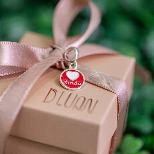 Berloque Prata 925 Medalha Dinda