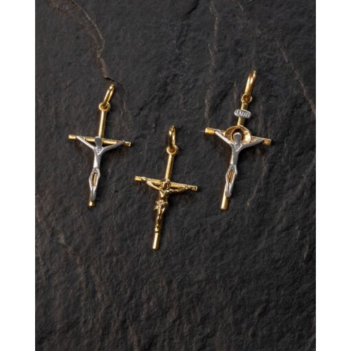 Pingente Crucifixo Banhado A Ouro 18K