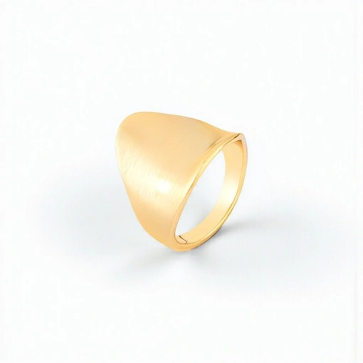 Anel Banhado a Ouro 18K Design Orgânico