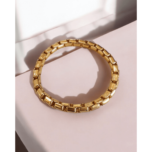 Pulseira Banhada A Ouro 18K Roliça