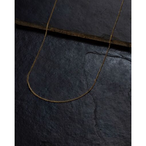 Corrente Masculina Banhada A Ouro 18K Elos Ovais 60 CM