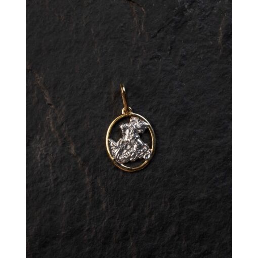 Pingente Banhado A Ouro 18K São Jorge