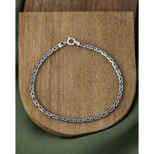 Pulseira Prata 925 Masculina Bali