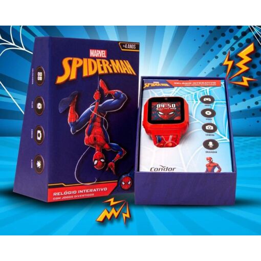 Relógio Interativo Condor Marvel Kids Spider Man COMARVELAE/8R