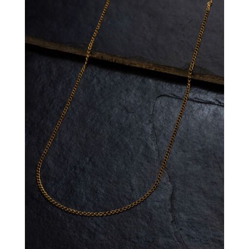 Corrente Masculina Banhada A Ouro 18K Elos Ovais 70 CM