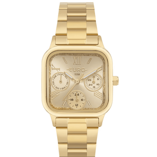 Relógio Euro Feminino Multiglow Dourado - EU6P29AIY/4D