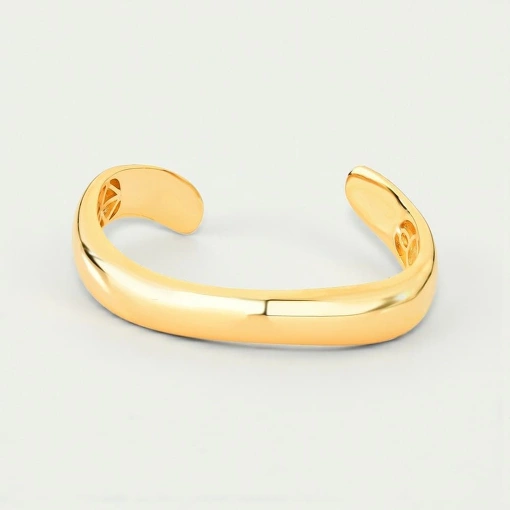 Bracelete Liso Banhado a Ouro 18K