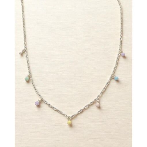 Choker Prata 925 Com Bolinhas Esmaltadas
