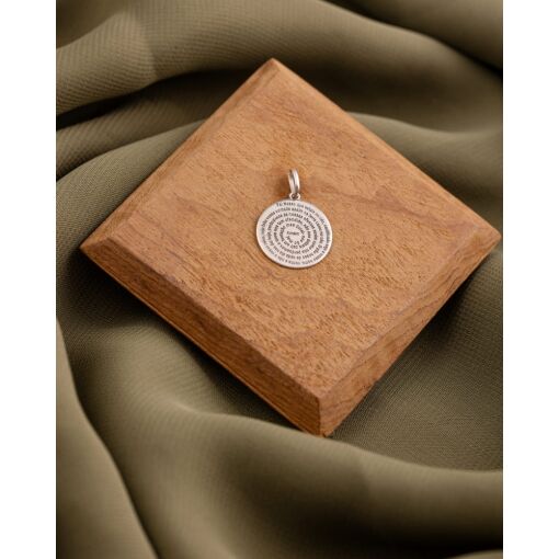 Pingente Prata 925 Oração Pai Nosso