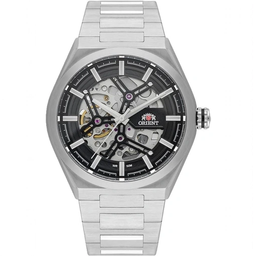 RELÓGIO ORIENT AUTOMÁTICO MASCULINO CLÁSSICO NH7SS004 PRATA