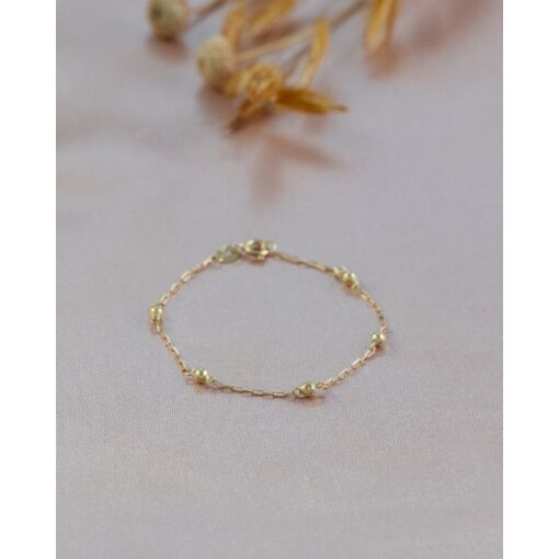 Pulseira Infantil Ouro 18K Bolinhas