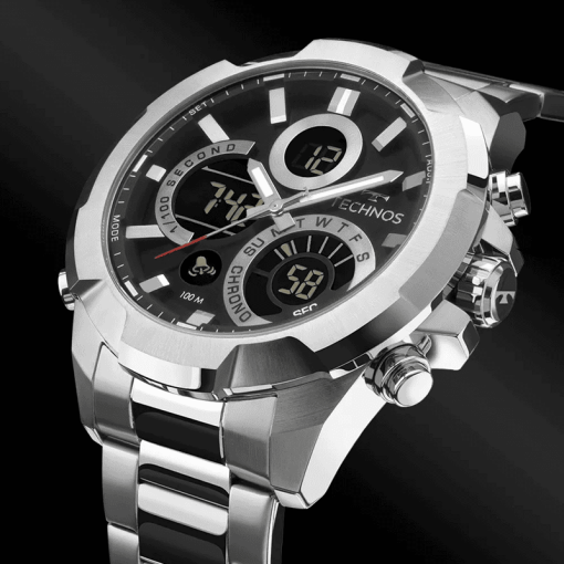 Relógio Technos Masculino Digitech Prata W23721AAC/1P