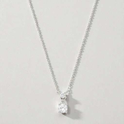 Colar Banho de Ródio Branco Pontos de Luz