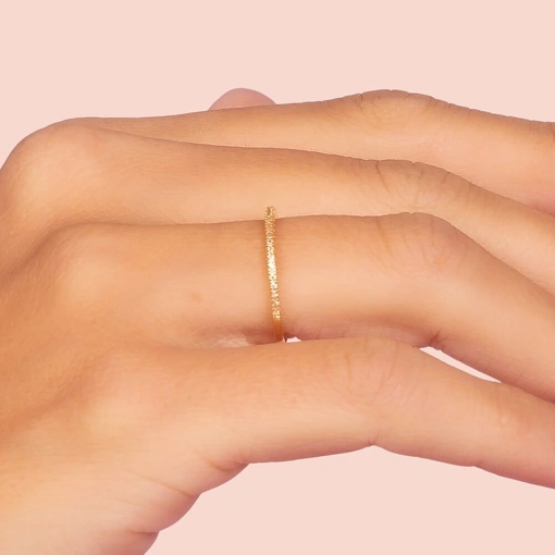 Anel Meia Aliança Banho de Ouro 18k Com Zircônia Branca