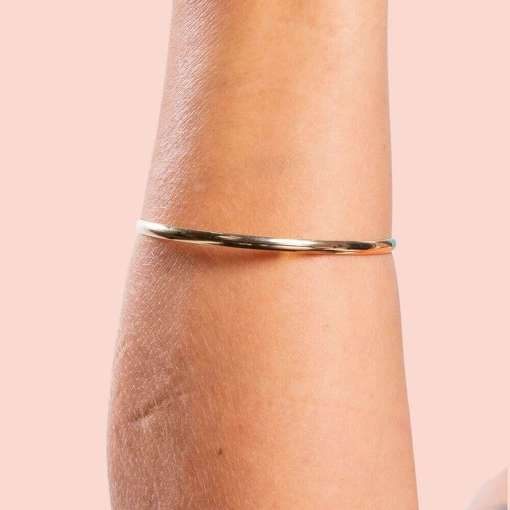 Bracelete no Banho de Ouro 18k Argola Lisa