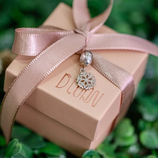 Berloque Prata 925 Floco De Neve