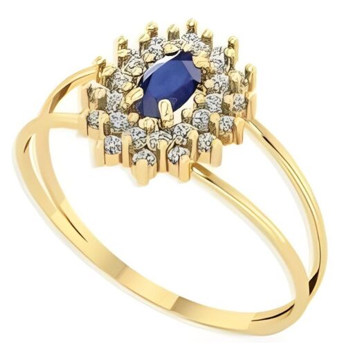 Anel Formatura Ouro 18K Com Zircônia Oval 3x5 MM
