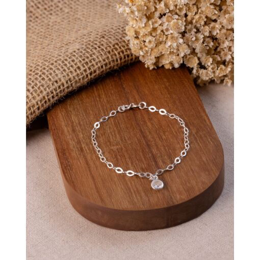 Pulseira Prata 925 Com Zircônia Branca
