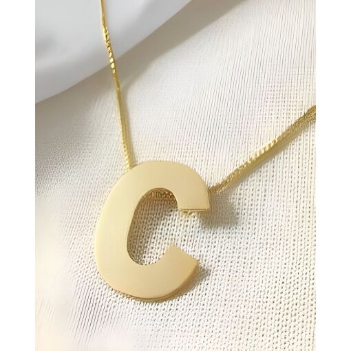 Pingente Prata 925 Letra Personalizada