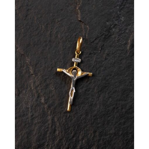 Pingente Crucifixo Inri Banhado A Ouro 18K