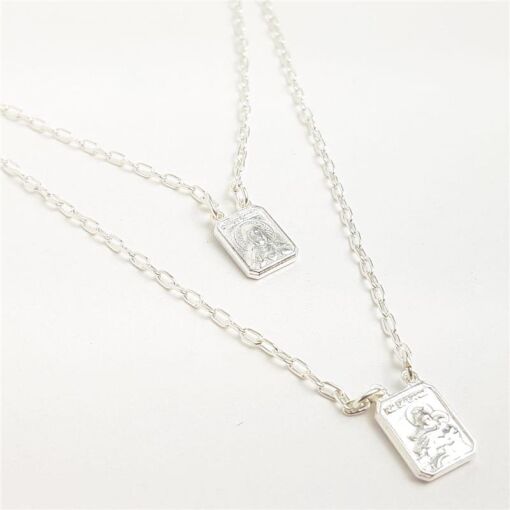 ESCAPULÁRIO MINI ELO CADEADO PLACA NOSSA SENHORA APARECIDA| 60CM