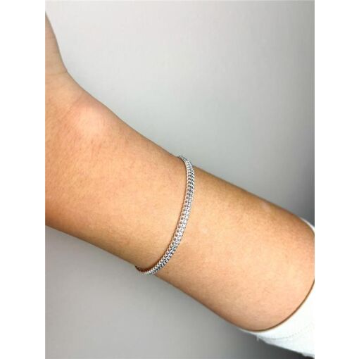 PULSEIRA LACRAIA 4MM | 16+5CM | BANHO DE PRATA